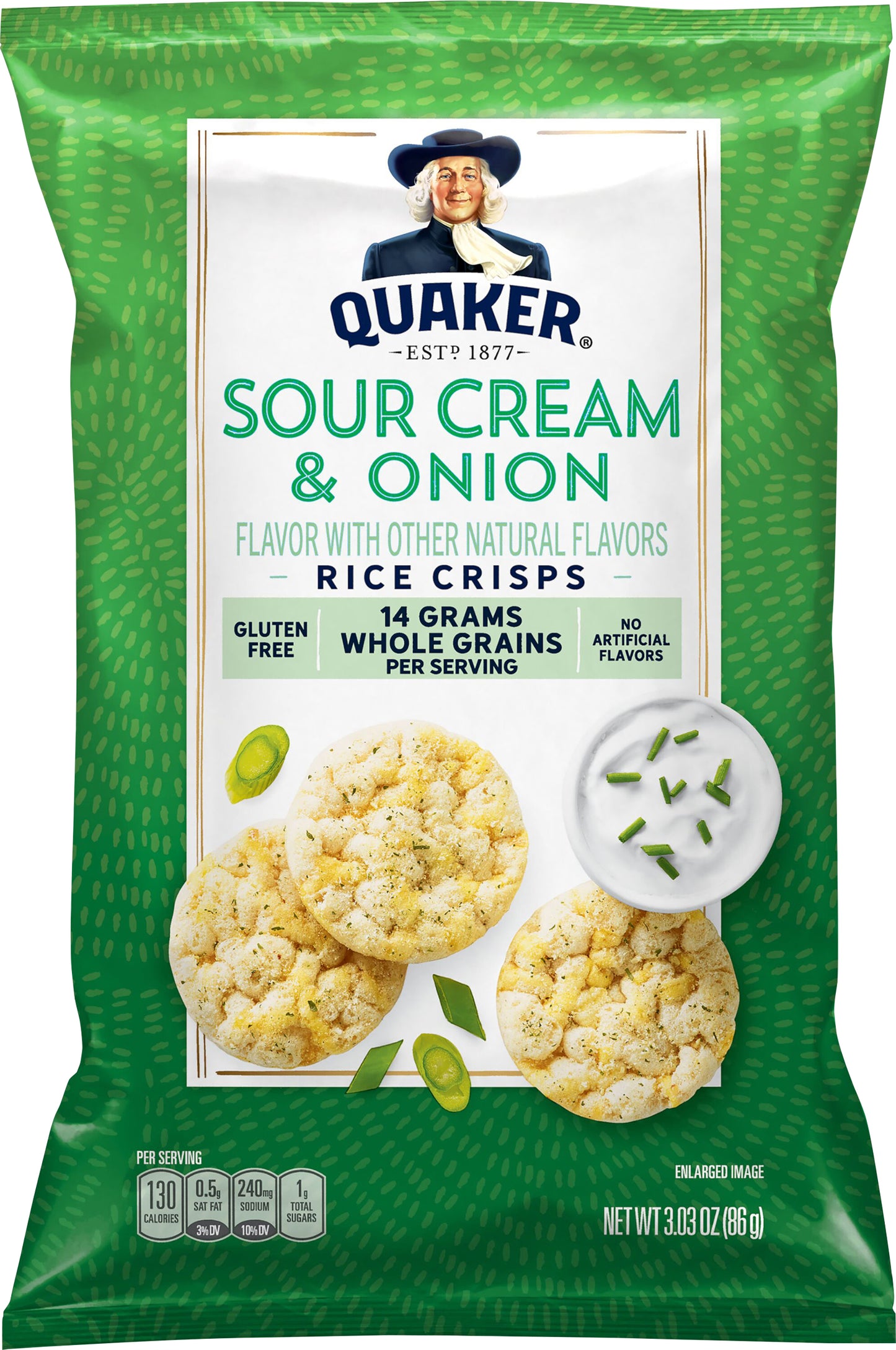 Quaker Rice Crisps Sour Cream & Onion 3.03 Oz