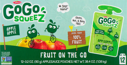 GoGo Squeez 12 Pack Apple Apple Apple Sauce 12 ea