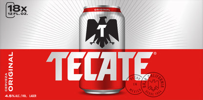 Tecate Original Lager Beer 18 - 12 fl oz Cans