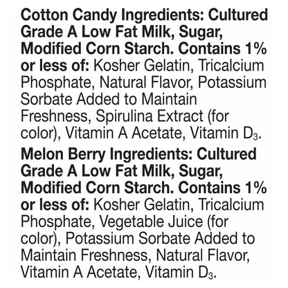 Yoplait Go Gurt Low Fat Cotton Candy/Melon Berry Yogurt 8 ea