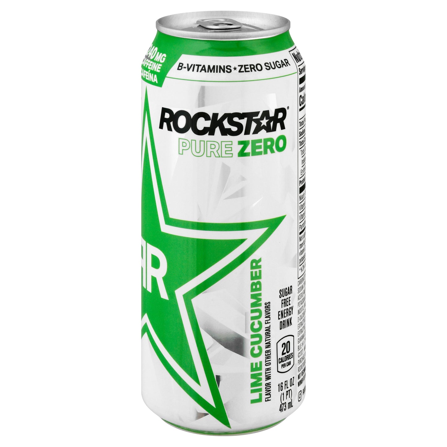 Rockstar Pure Zero Lime Cucumber Energy Drink 16 oz