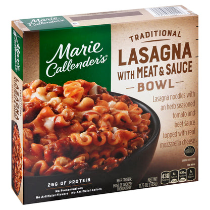 MARIE CALLENDERS Traditional Lasagna with Meat & Sauce Bowl 11.75 oz