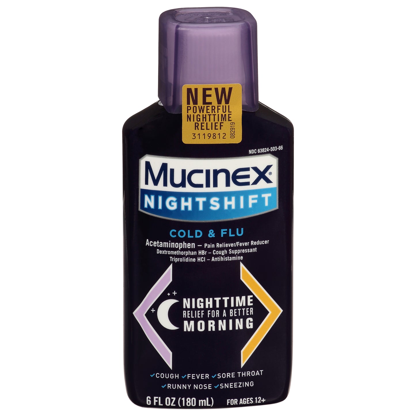 Mucinex Nightshift Cold & Flu for Ages 12+ 6 fl oz