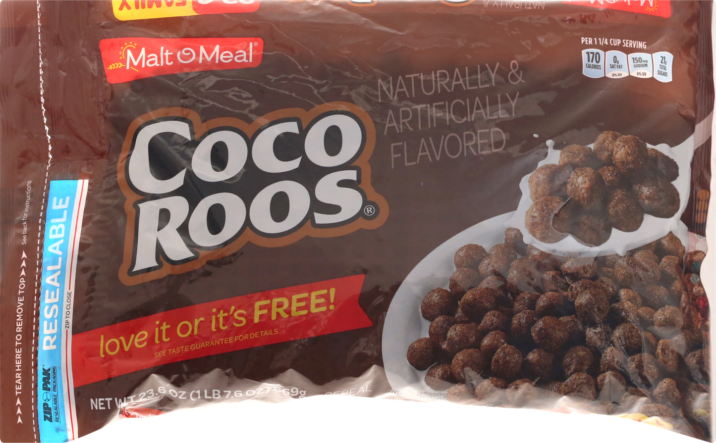 Malt O Meal Family Size Coco Roos Cereal 23.6 oz