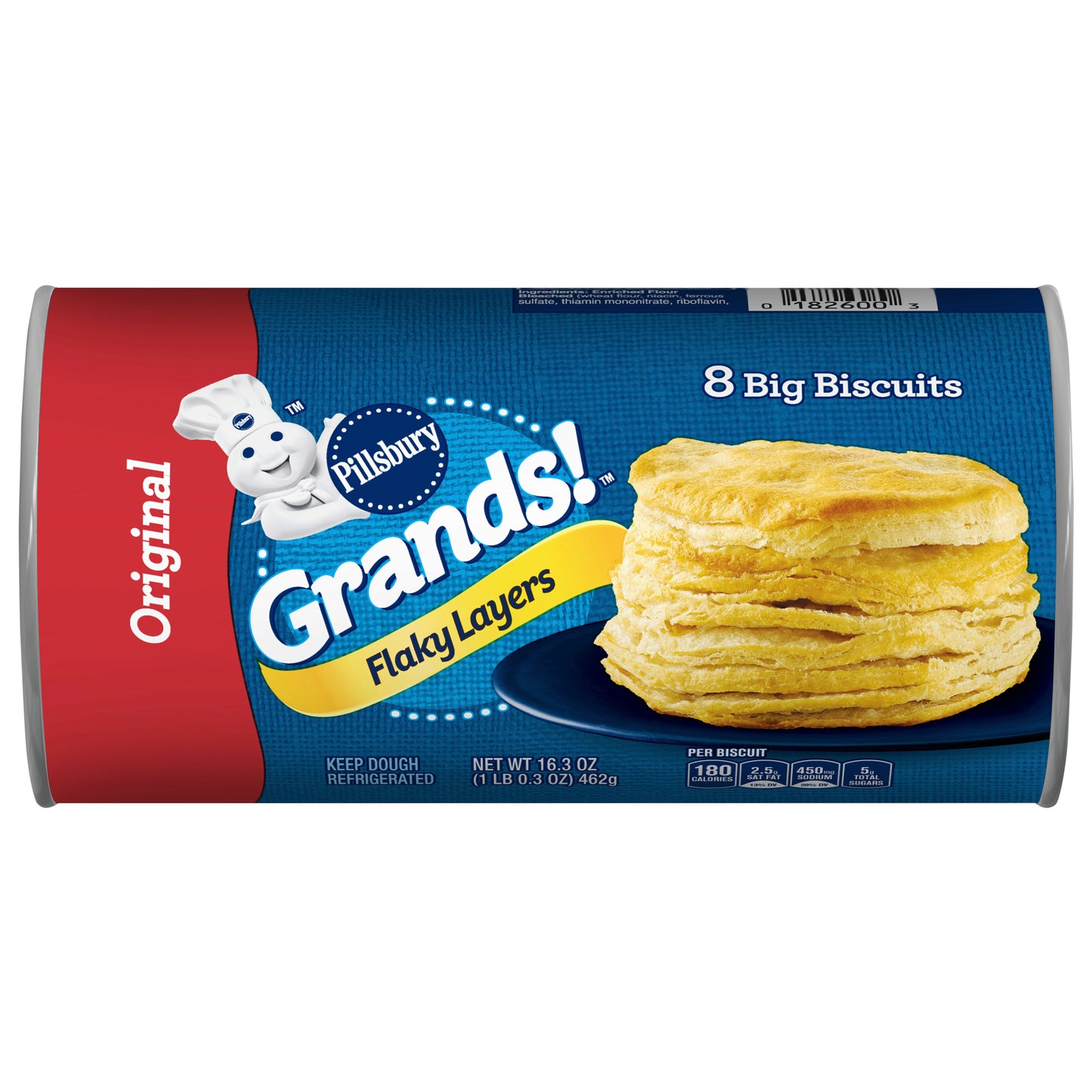 Pillsbury Grands! Flaky Layers, Original Biscuits, 8 ct, 16.3 oz