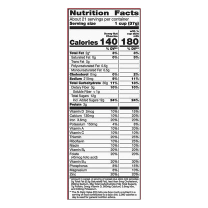 Cheerios Giant Size Honey Nut Cereal 27.2 oz