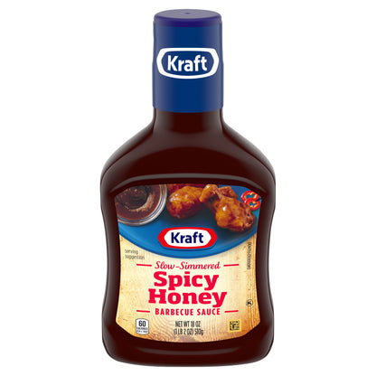 Kraft Spicy Honey Slow-Simmered Barbecue Sauce, 18 oz Bottle