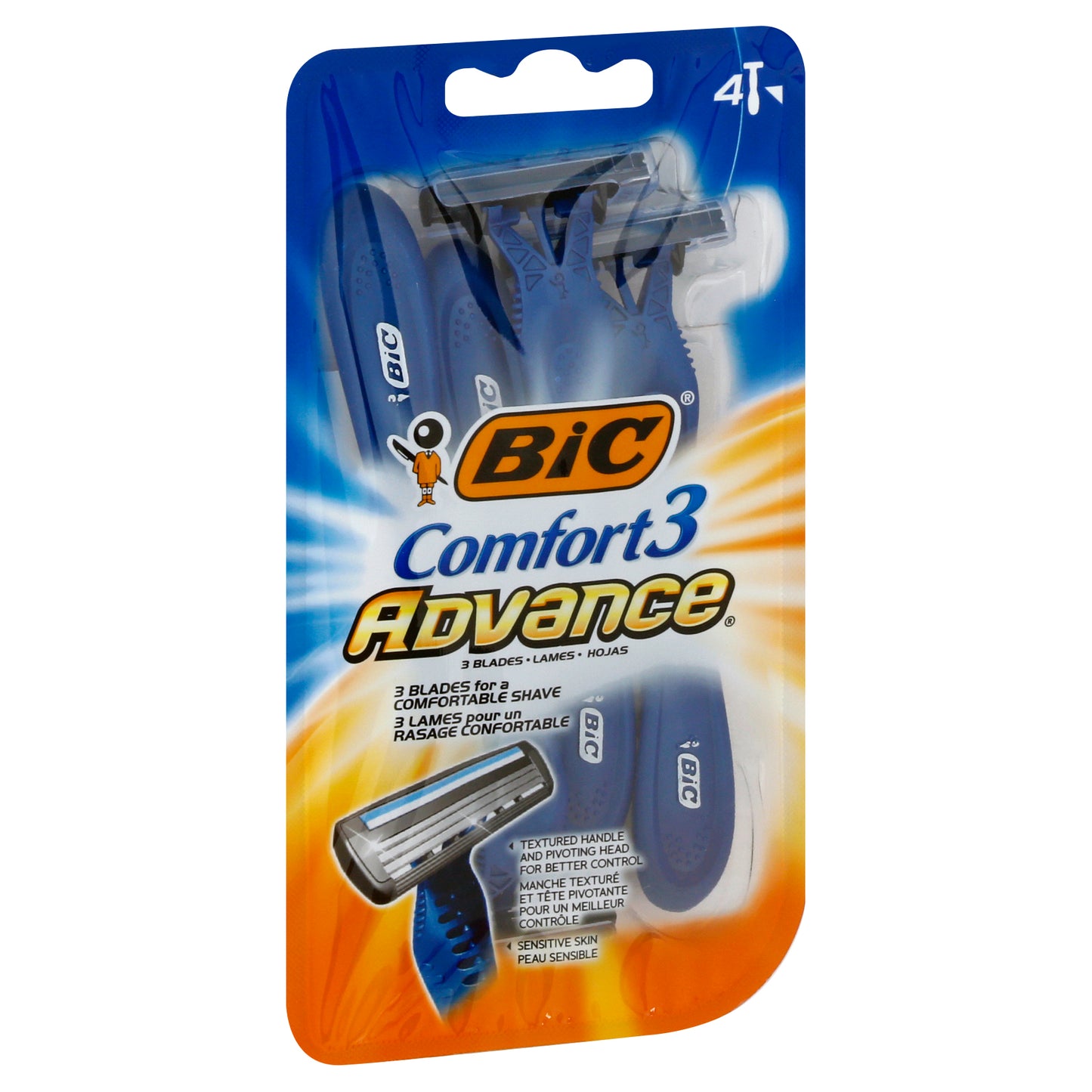BiC Advance Comfort 3 Razors 4 ea