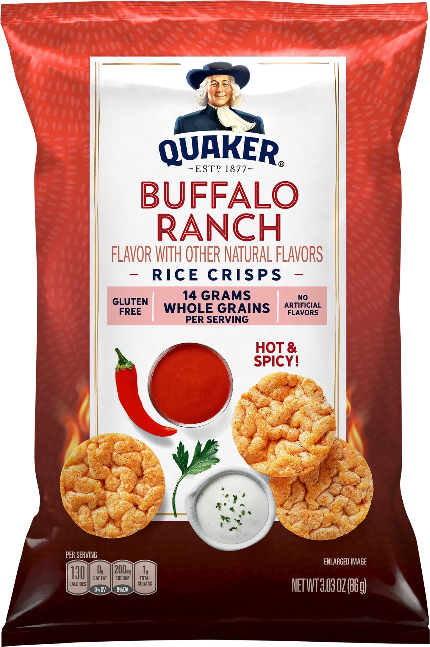 Quaker Rice Crisps Buffalo Ranch 3.03 Oz