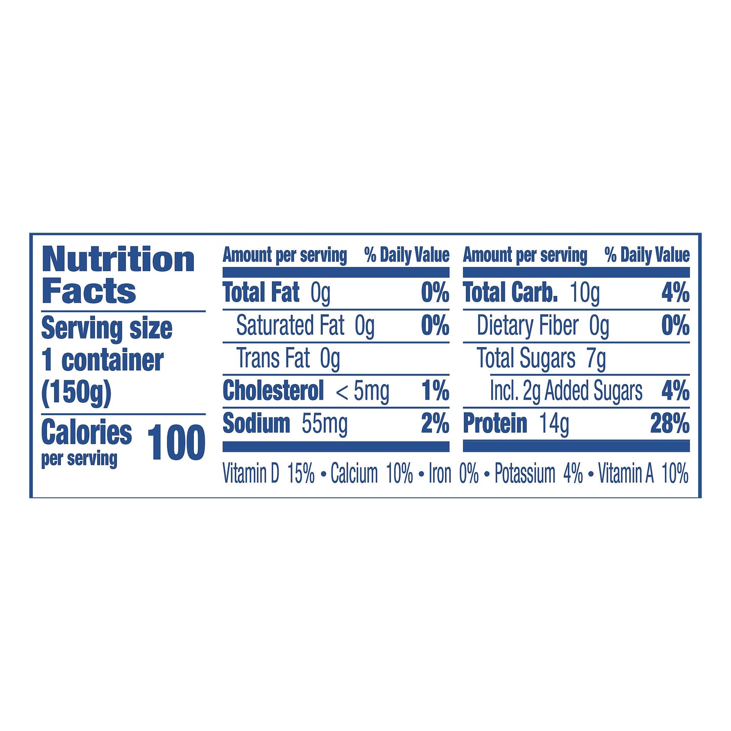 Yoplait Greek 100 Protein Fat Free Blueberry Yogurt 5.3 oz
