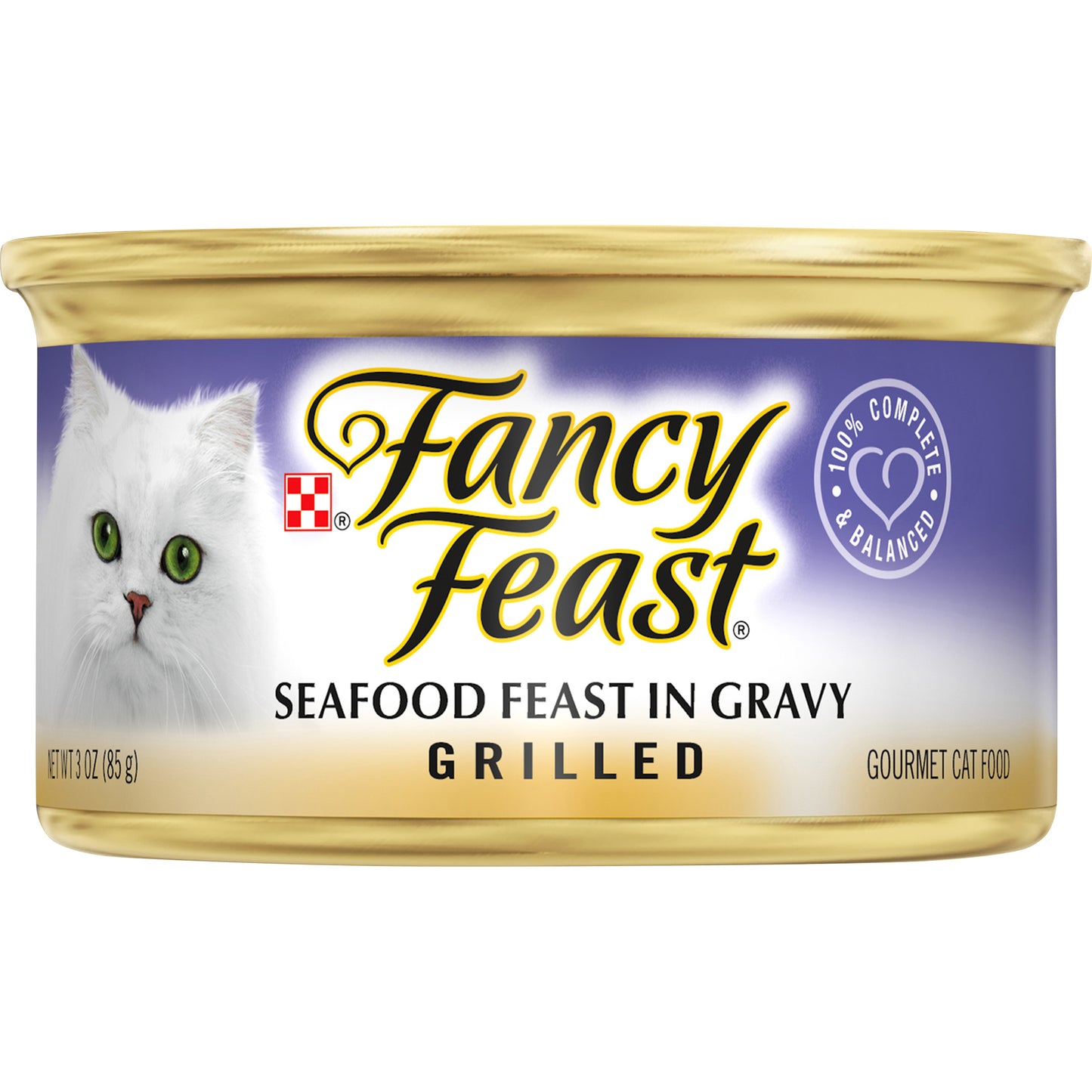 Purina Fancy Feast Gravy Wet Cat Food, Grilled Seafood Feast in Gravy - 3 oz. Can