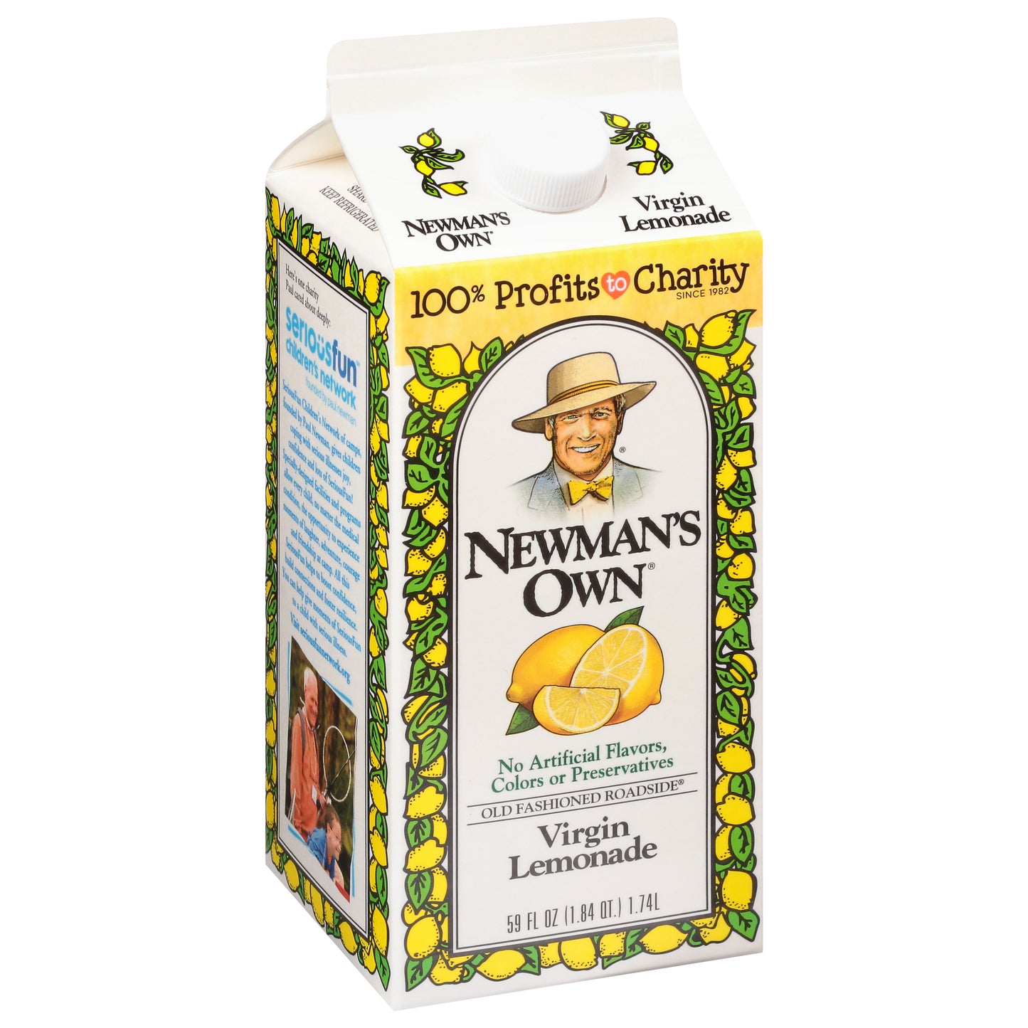 Newman's Own Virgin Lemonade 59 fl oz Carton