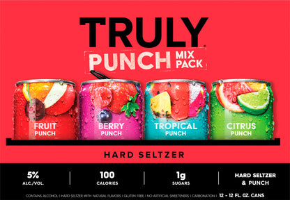 Truly Mix Pack Punch Hard Seltzer 12 - 12 fl oz Cans
