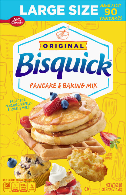 Betty Crocker Bisquick Pancake and Baking Mix, 60 oz