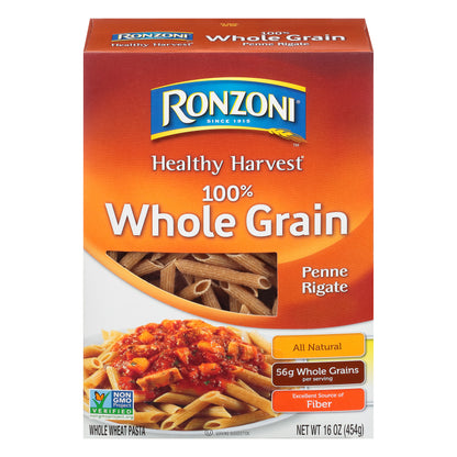 Ronzoni® Healthy Harvest® 100% Whole Grain Penne Rigate Pasta 16 oz. Box