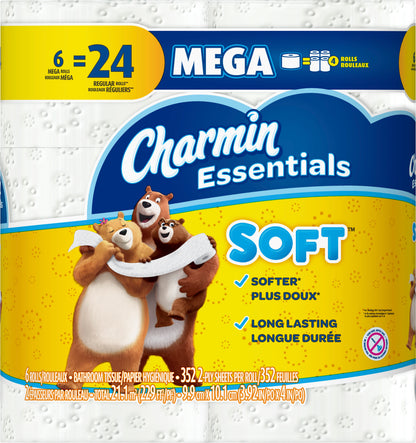 Charmin Mega Rolls Soft 2-Ply Bathroom Tissue 6 ea