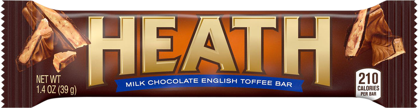 HEATH Milk Chocolate English Toffee Candy, Individually Wrapped, 1.4 oz, Bar