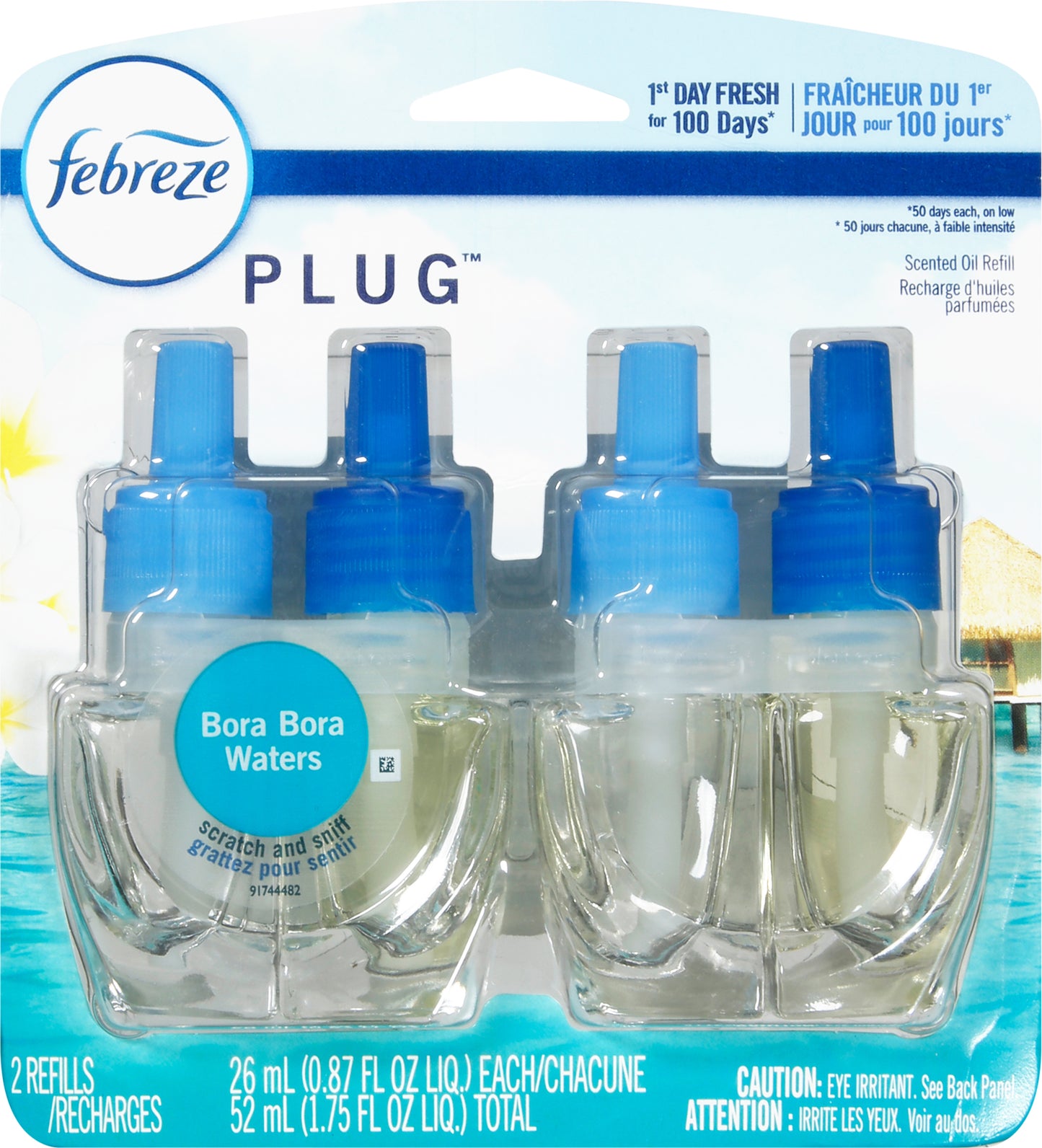 Febreze Plug Bora Bora Waters Scented Oil Refill 2-26 ml Units