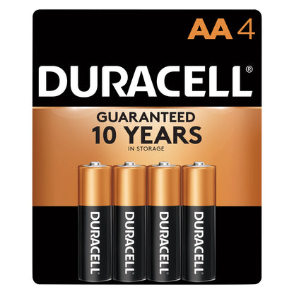 Duracell 4 Pack AA Alkaline Batteries 4 ea
