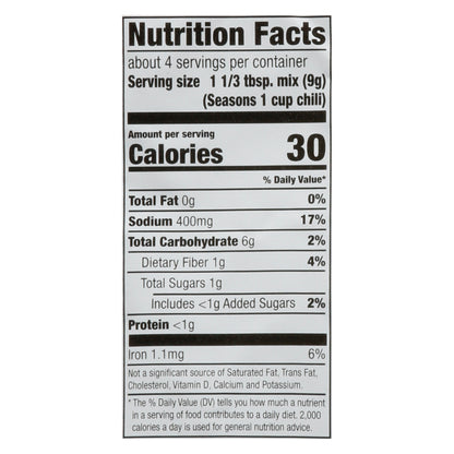 McCormick Mild Chili Seasoning Mix 1.25 oz