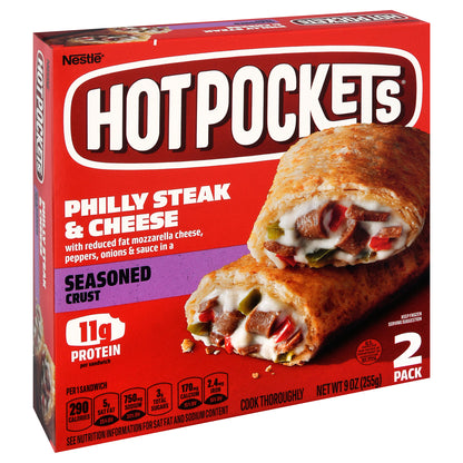 Hot Pockets Philly Steak & Cheese Seasoned Crust Sandwiches 2 ea