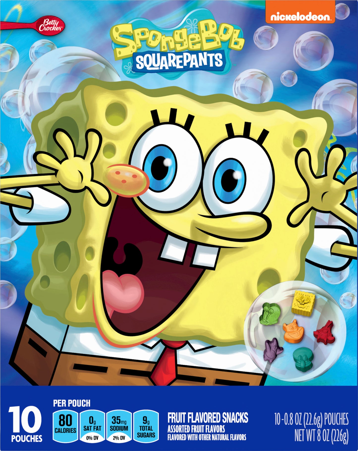 Betty Crocker SpongeBob SquarePants Fruit Snacks, 10 ct, 8 oz