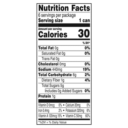 V8 Spicy Hot 100% Vegetable Juice 6 - 5.5 fl oz Can