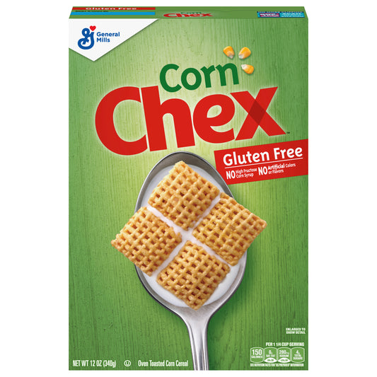Corn Chex Breakfast Cereal, Gluten Free, 12 oz Box