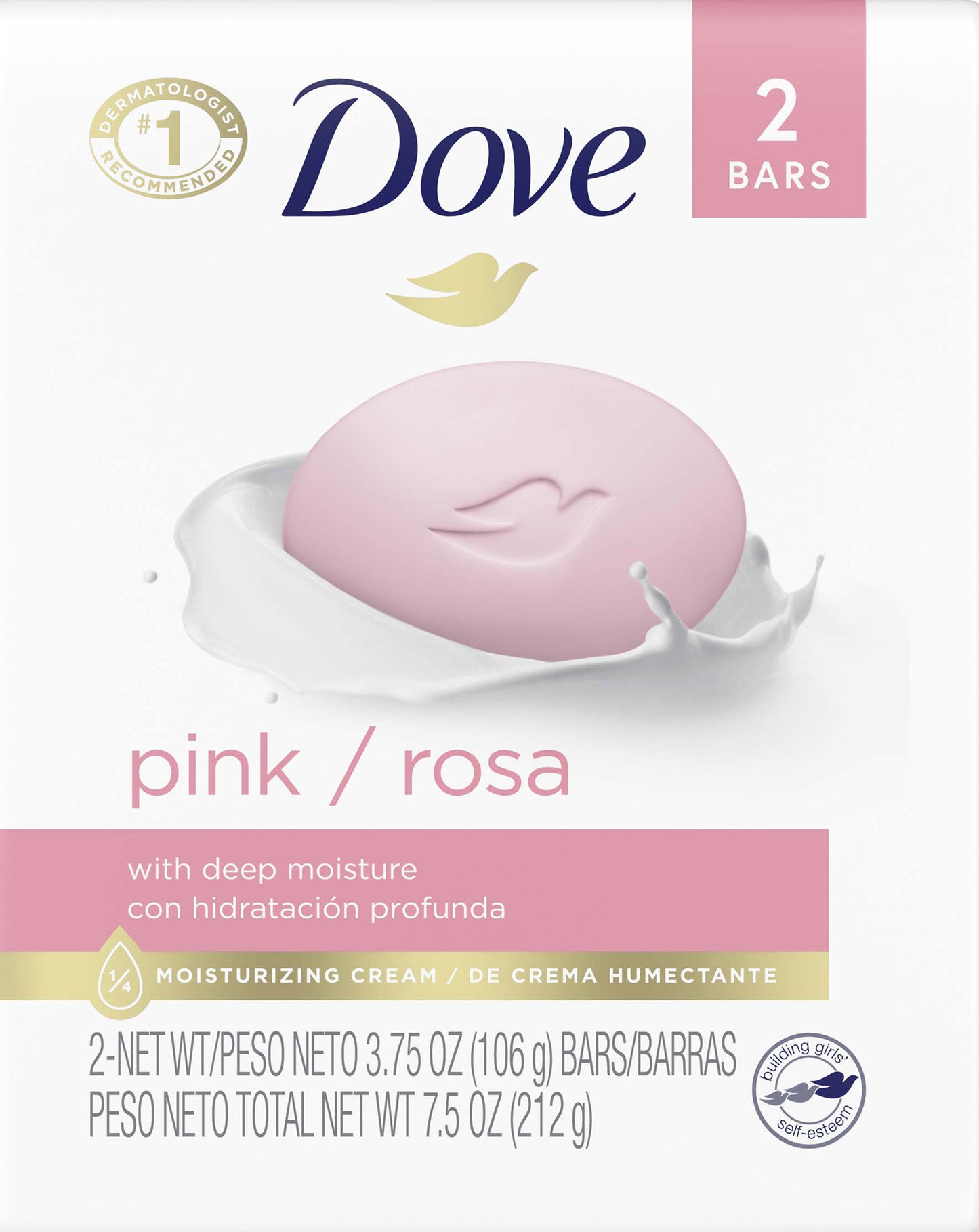 Dove Beauty Bar Gentle Skin Cleanser Pink 3.75 oz