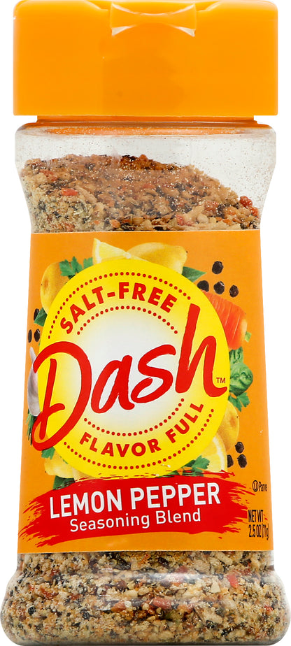 Dash Salt-Free Lemon Pepper Seasoning Blend 2.5 oz