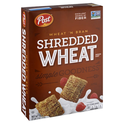 Shredded Wheat Wheat 'N Bran Cereal 18 oz