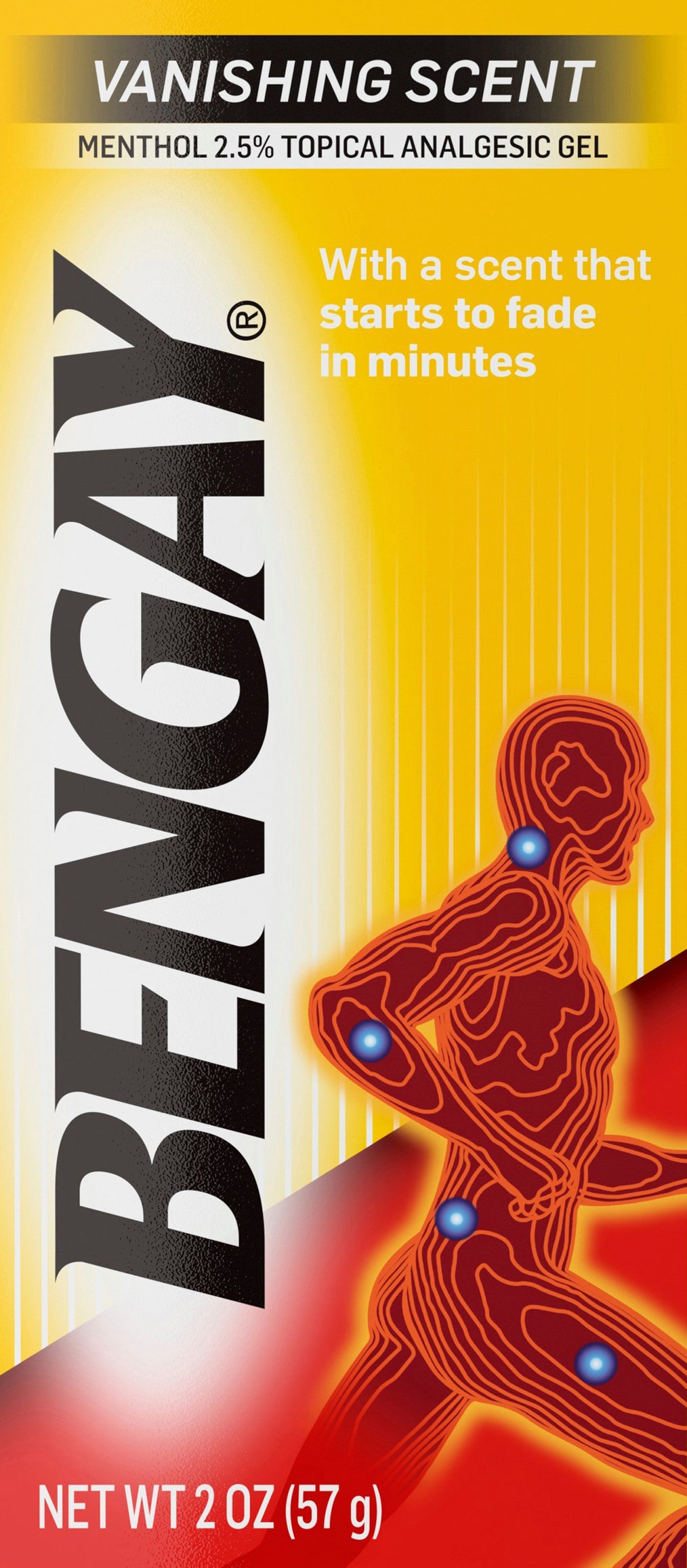 Bengay Menthol 2.5% Vanishing Scent Topical Analgesic Gel 2 oz