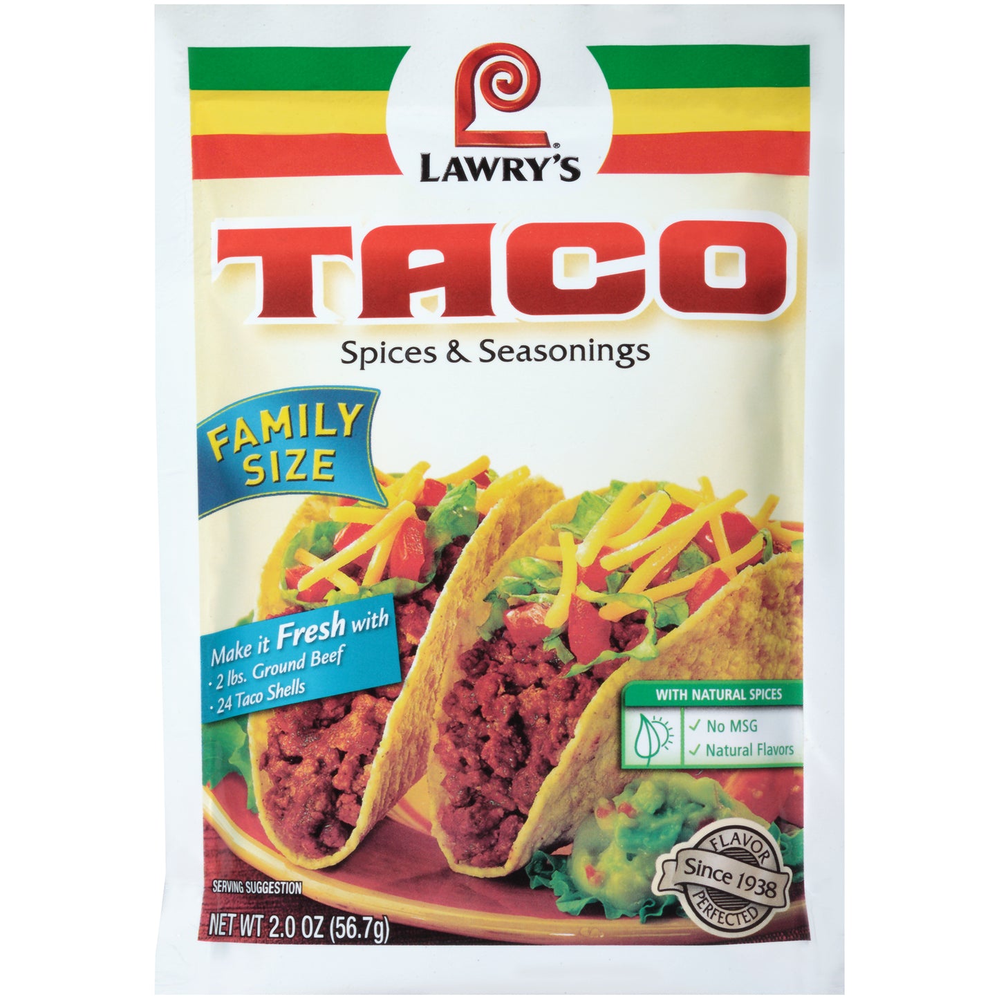 Lawry's® Family Size Original Taco Seasoning Mix, 2 oz