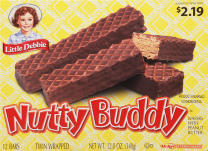 Little Debbie Nutty Buddy Wafer Bars 12 ea