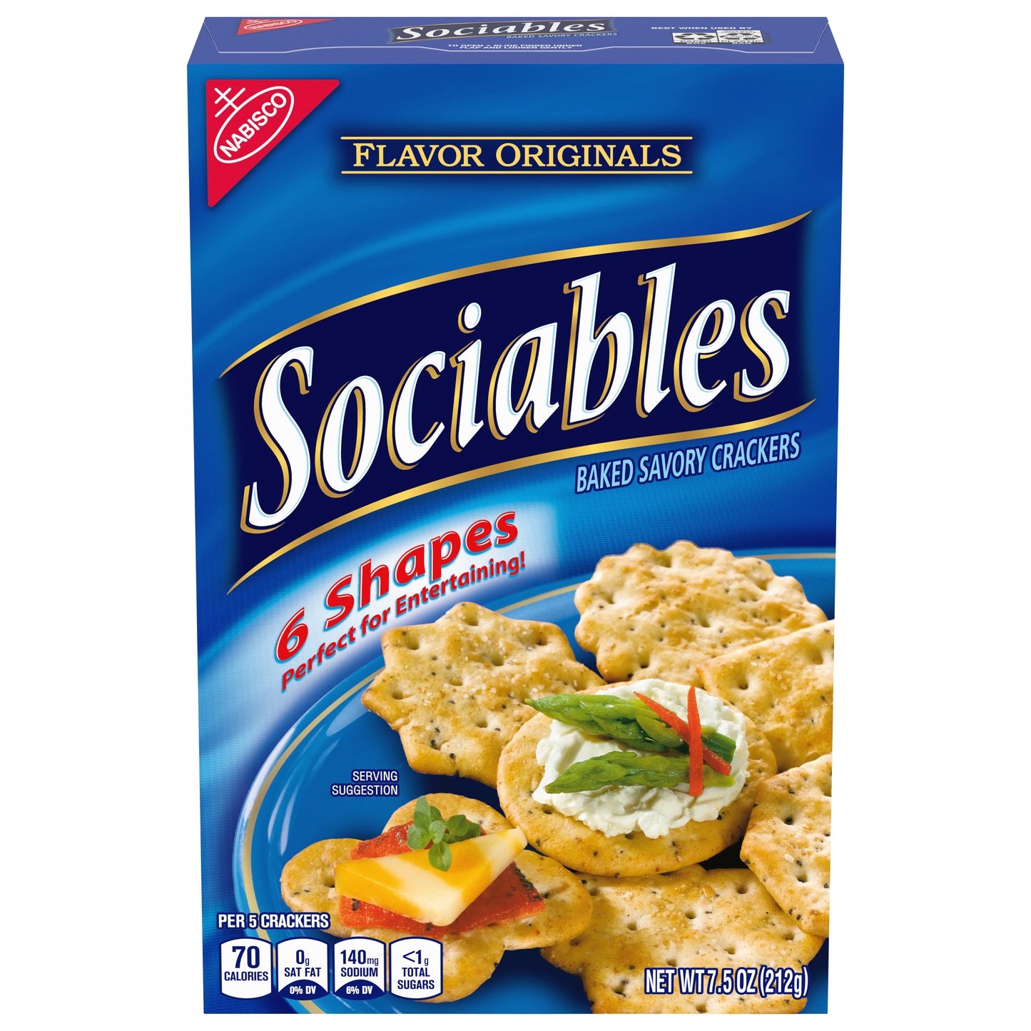 Sociables Flavor Originals Baked Savory Crackers 7.5 oz