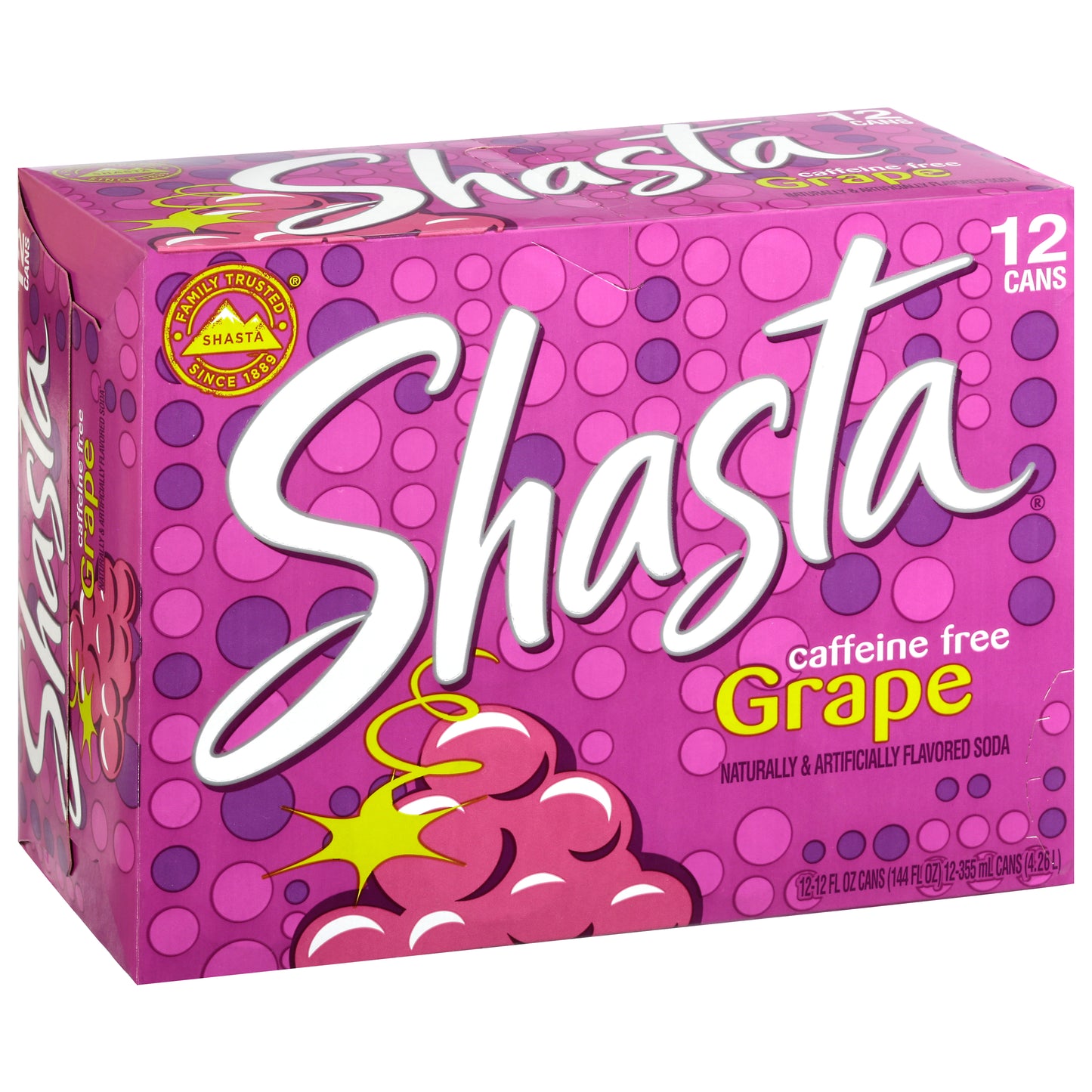 Shasta Caffeine Free Grape Soda 12 - 12 fl oz Cans