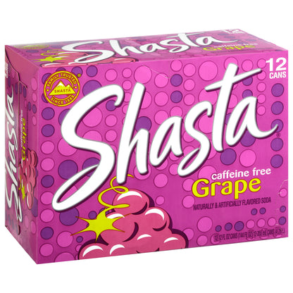 Shasta Caffeine Free Grape Soda 12 - 12 fl oz Cans