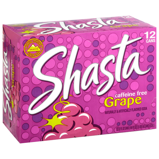 Shasta Caffeine Free Grape Soda 12 - 12 fl oz Cans