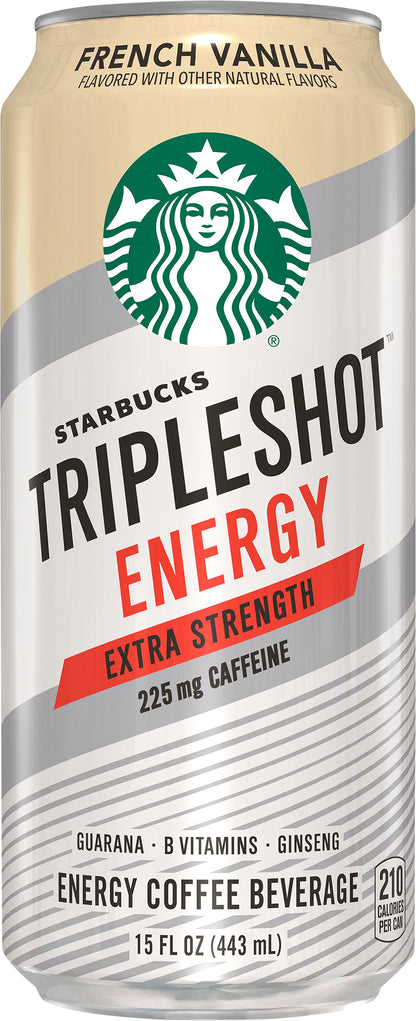 Starbucks TripleShot Energy Energy Coffee Beverage French Vanilla Flavored 15 Fl Oz Can