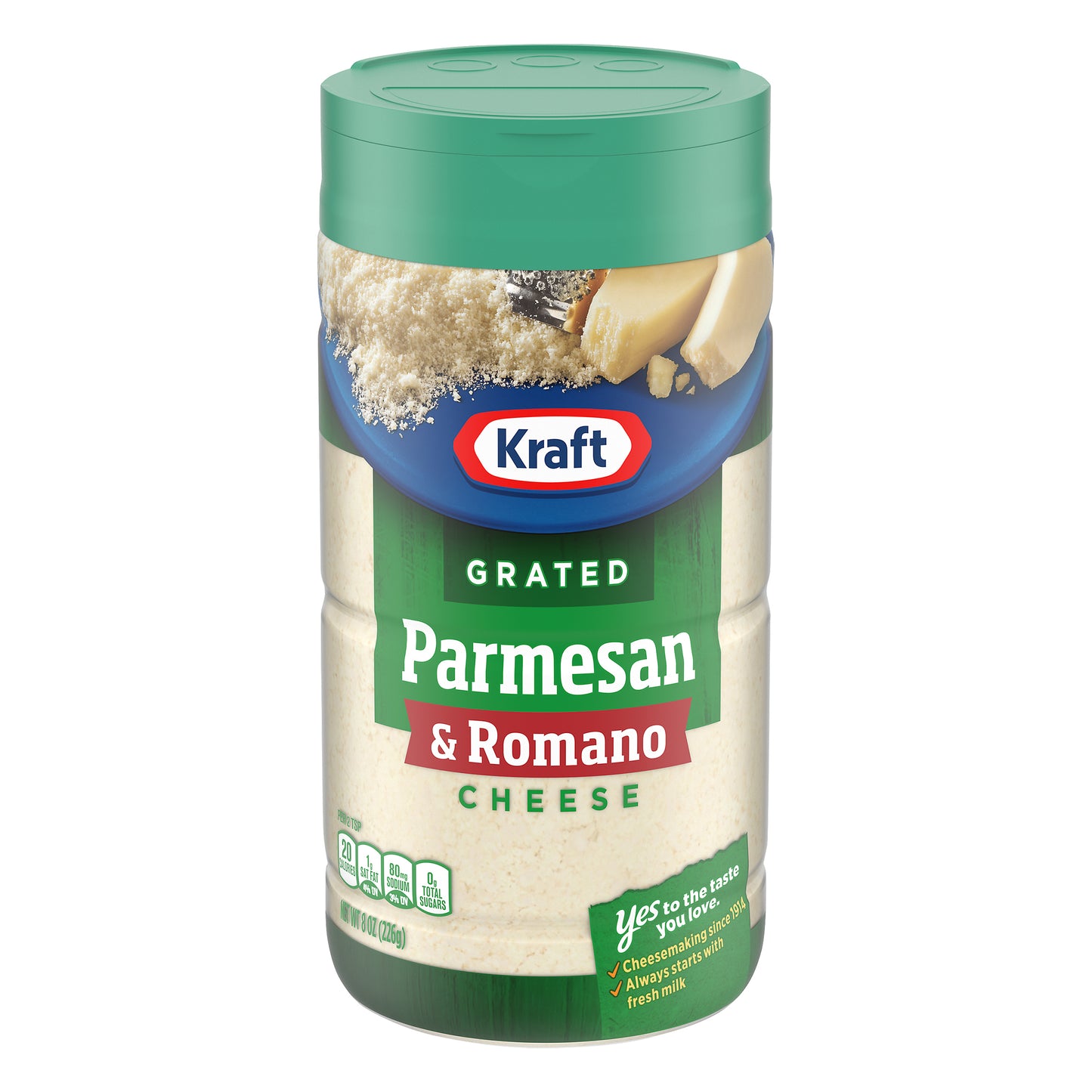 Kraft Grated Parmesan and Romano Cheese, 8 oz Jar