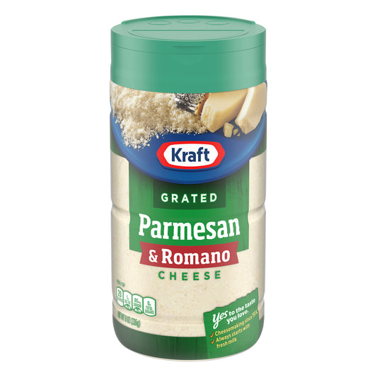 Kraft Grated Parmesan and Romano Cheese, 8 oz Jar
