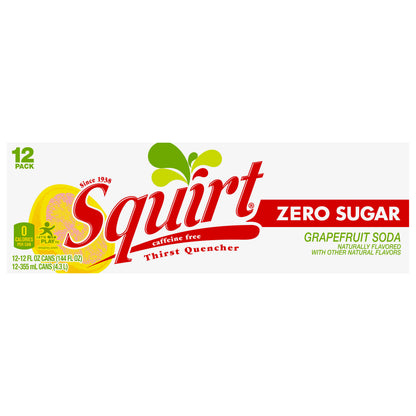 Squirt 12 Pack Zero Sugar Grapefruit Soda 12 - 12 fl oz Cans