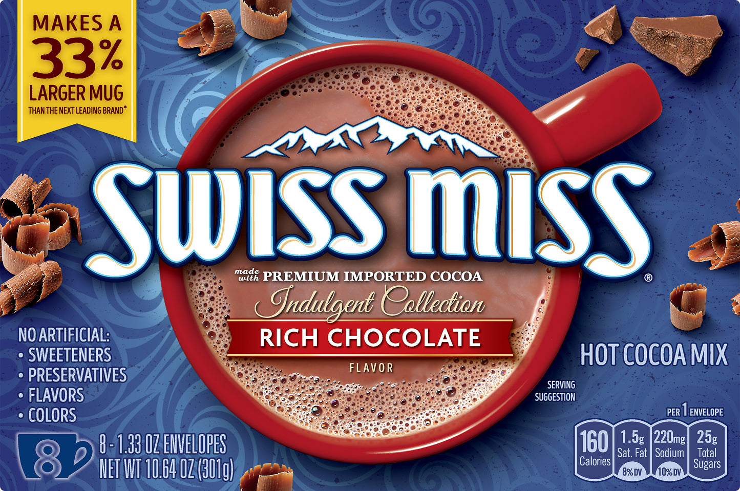 Swiss Miss Indulgent Collection Rich Chocolate Flavor Hot Cocoa Mix 8 ea