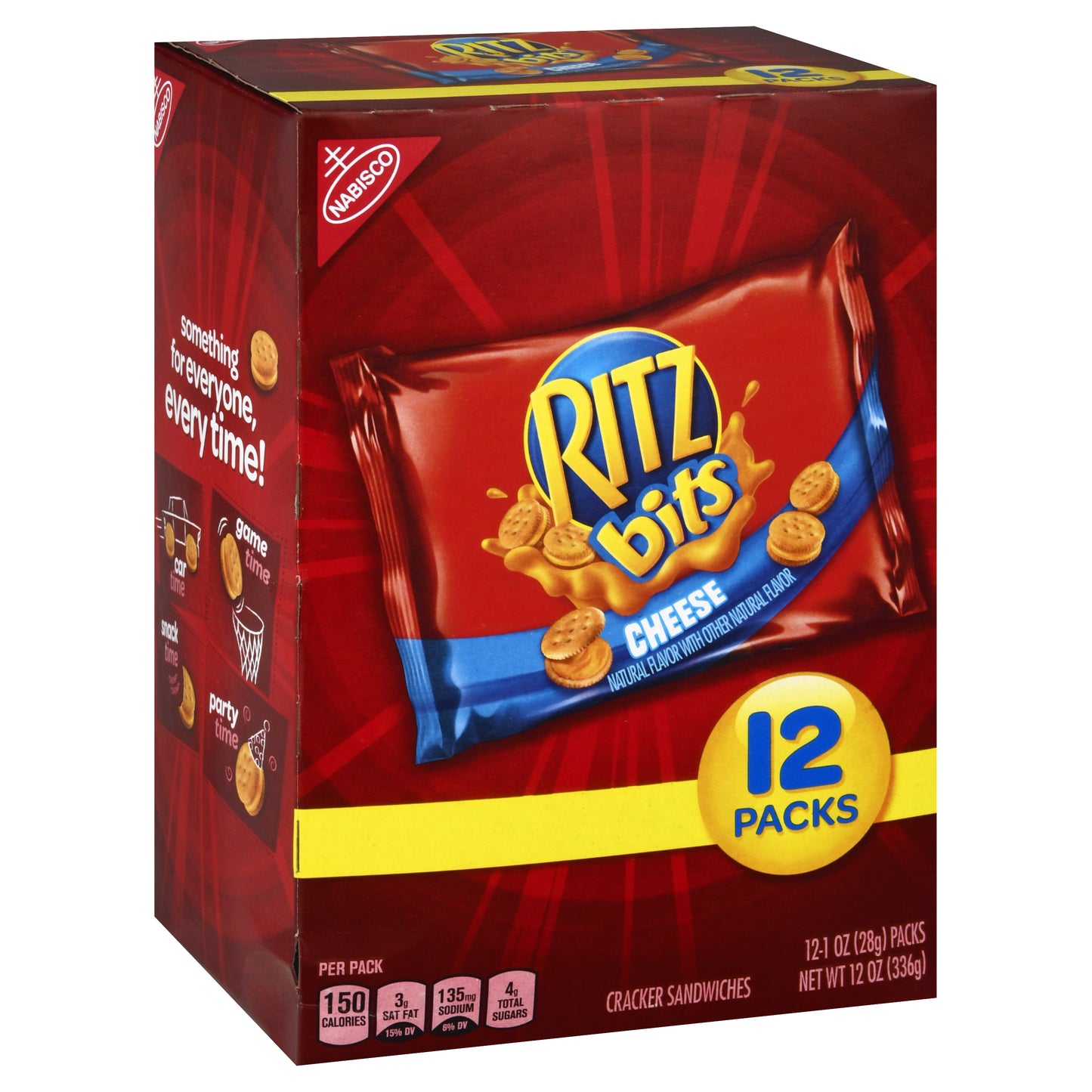 Ritz Bits Nabisco 12 Packs Cheese Cracker Sandwiches 12 ea