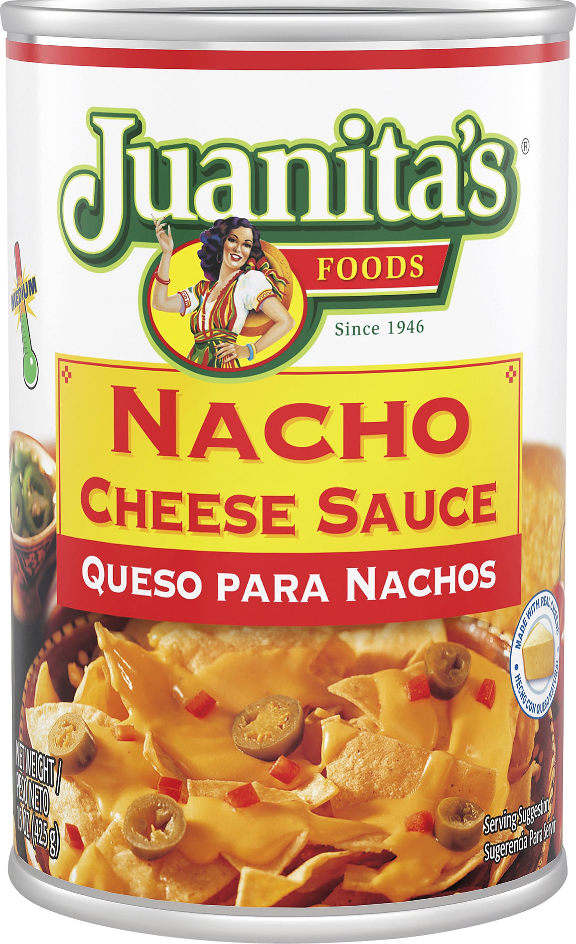 Juanita's Nacho Medium Cheese Sauce 15 oz