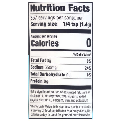 Morton Fine Sea Salt 17.6 oz