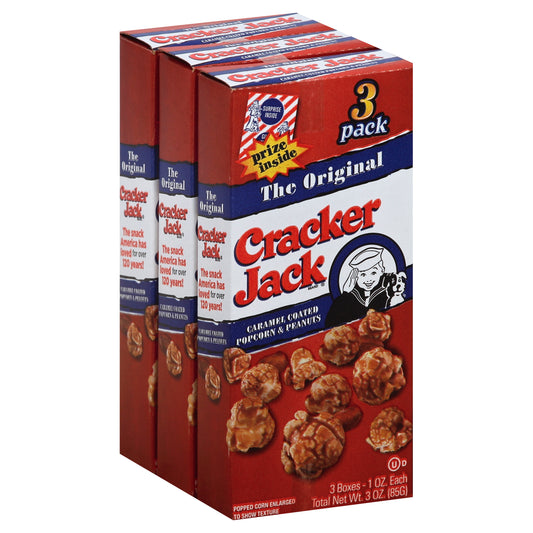Cracker Jack Popcorn & Peanuts 3 ea