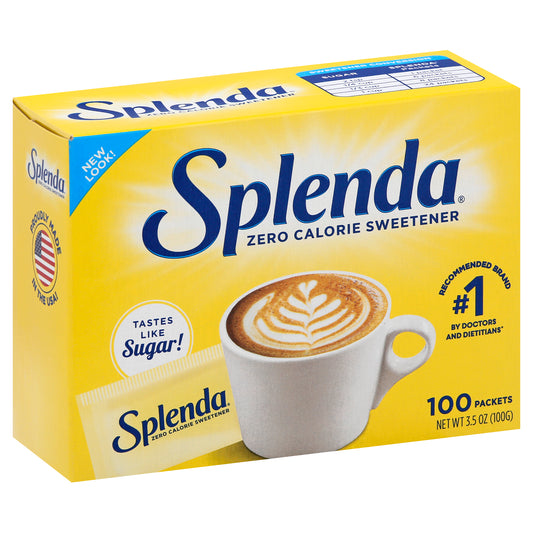 Splenda Packets Zero Calorie Sweetener 100 ea