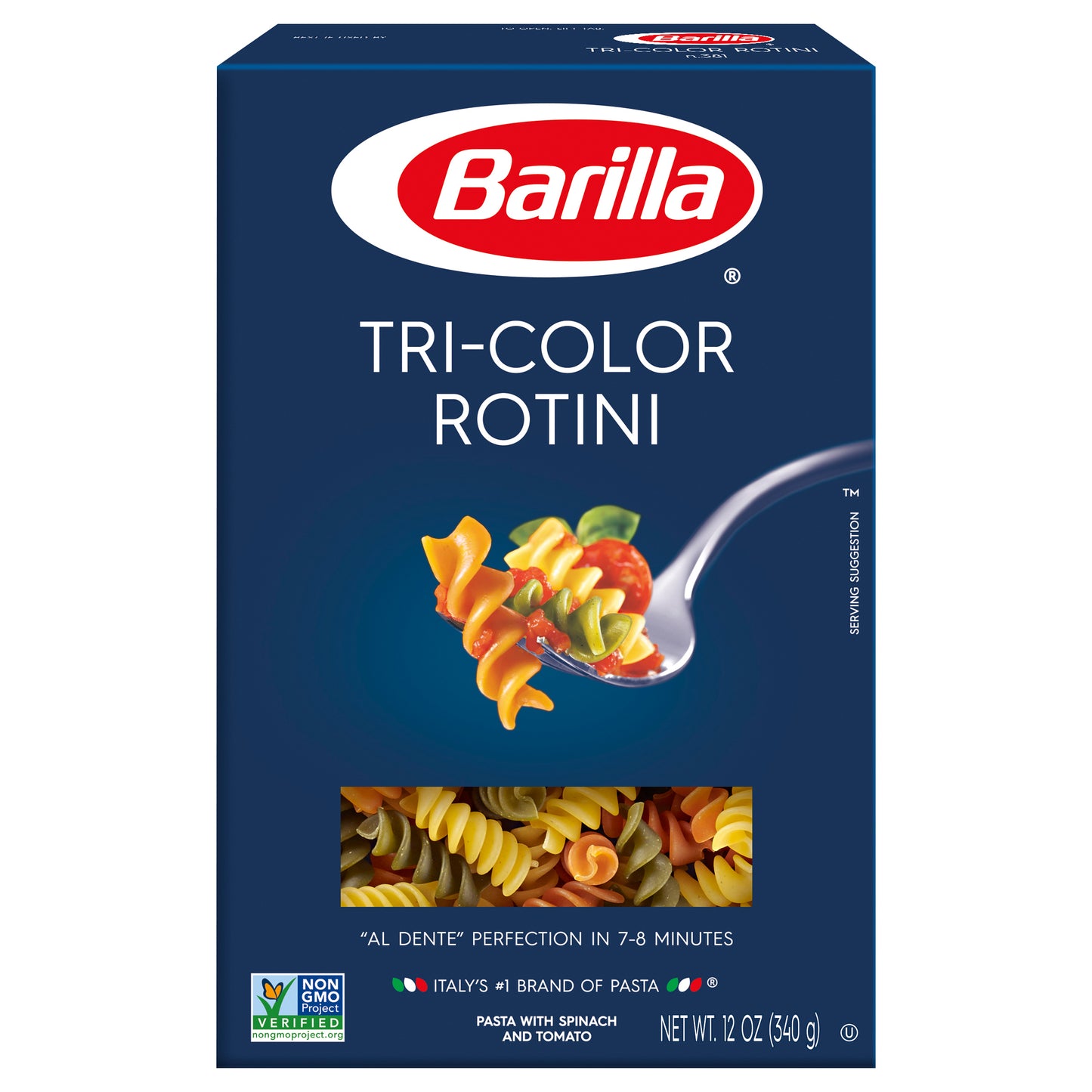 Barilla® Tri-Color Rotini Pasta 12 oz. Box