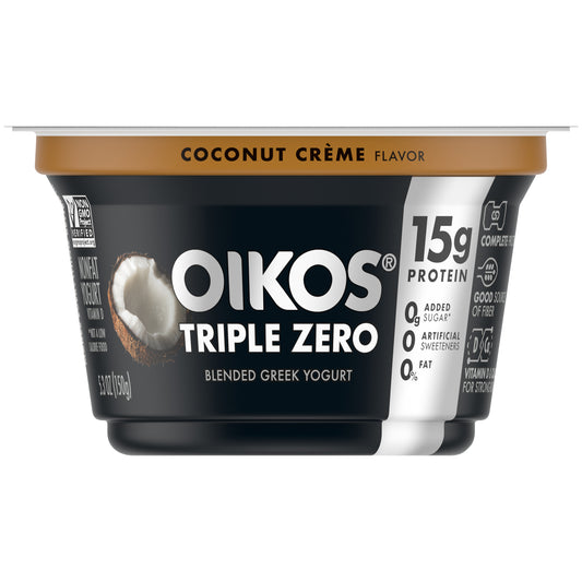 Oikos Triple Zero Coconut Crème Greek Yogurt, 5.3 Oz.